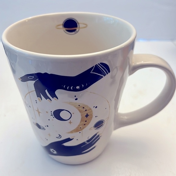 Madison Studio Celestial Coffee Mug Hands Moon Planet - Picture 3 of 6